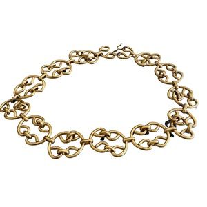 Chanel Vintage Thick Solid Brass Gold Plated Chain Belt
